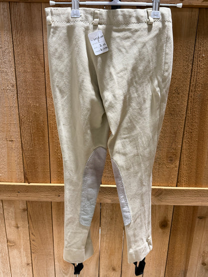 TuffRider Children’s Pull-On Jodhpurs • Light Tan • Size 8 • Standard Length