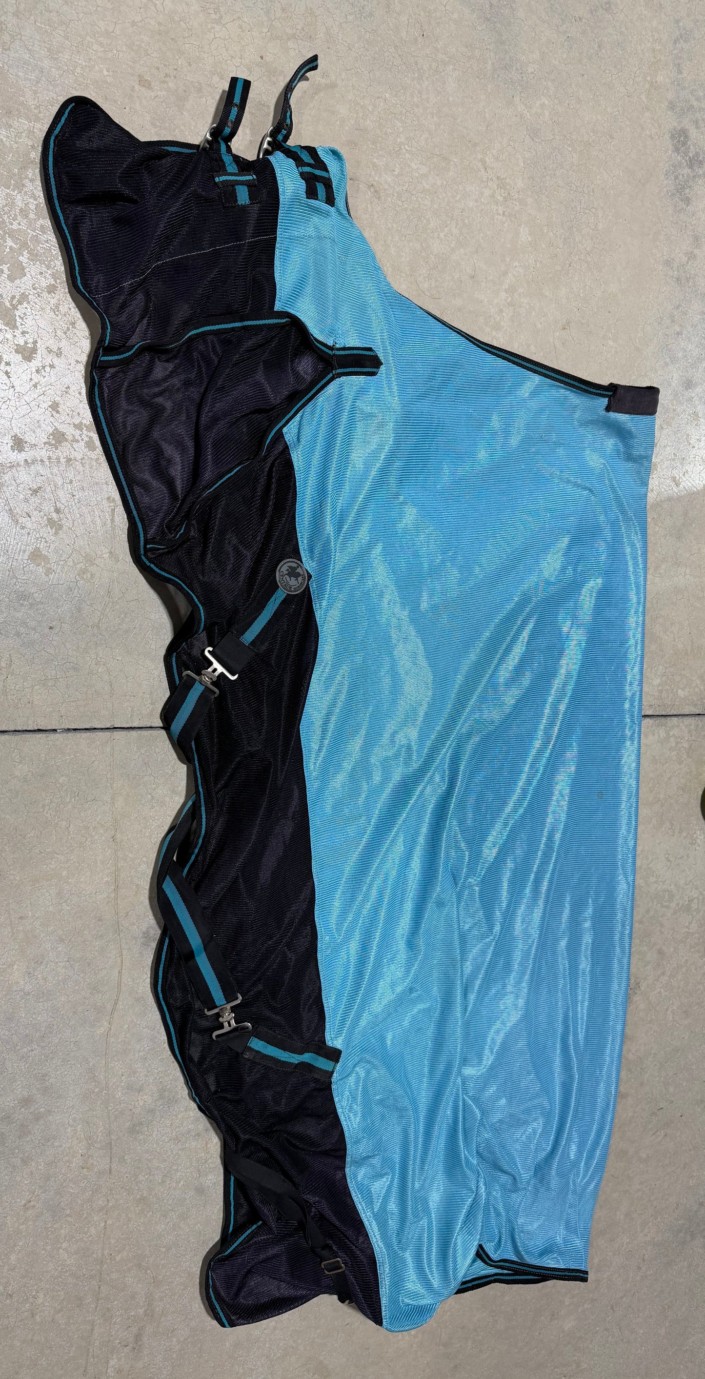 Centaur Turquoise & Black Fly Sheet – 74” (Used)