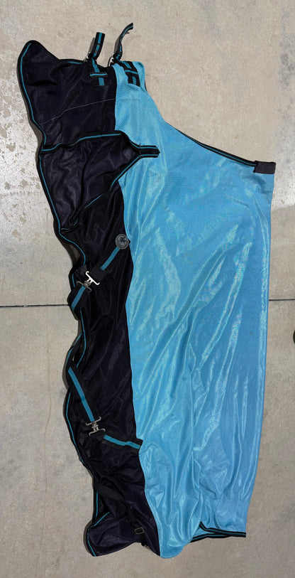 Centaur Turquoise & Black Fly Sheet – 74” (Used)