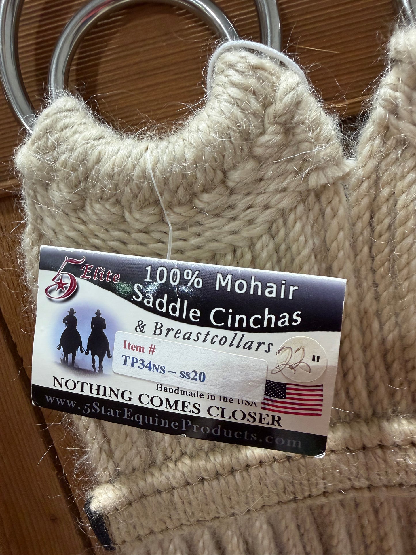 NWT 5 Star 100% Mohair Pack Cinch – 22”