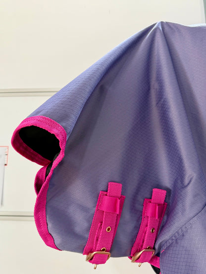 NWT Derby House Turnout Sheet with Attached Neck – 69” – Lavender & Hot Pink