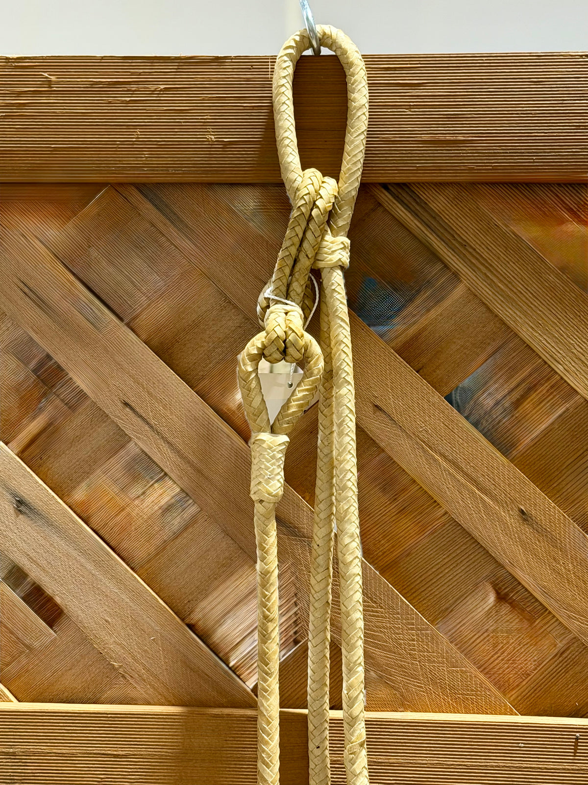 Used Cream Braided Rawhide Romal Reins