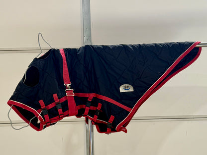 Used SmartPak Rockin’ SP Stable Hood – Medium – Black & Red