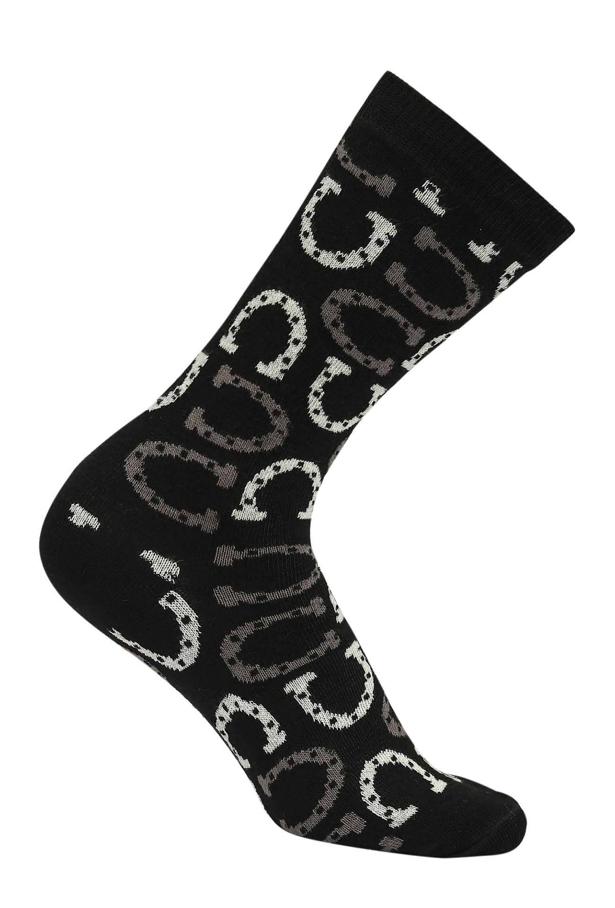 Ladies Lucky Horseshoes Knee Socks – Sold Individually