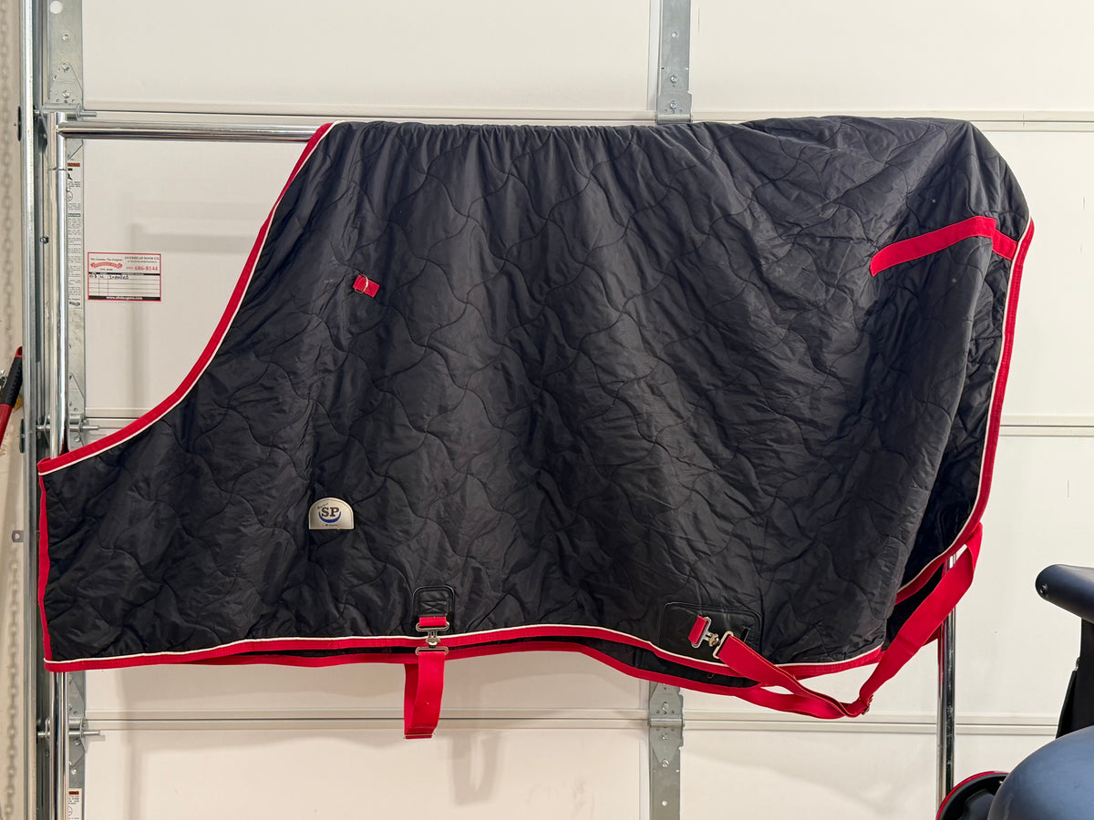 SmartPak Rockin’ SP Midweight Stable Blanket • 80” • Black & Red • Used