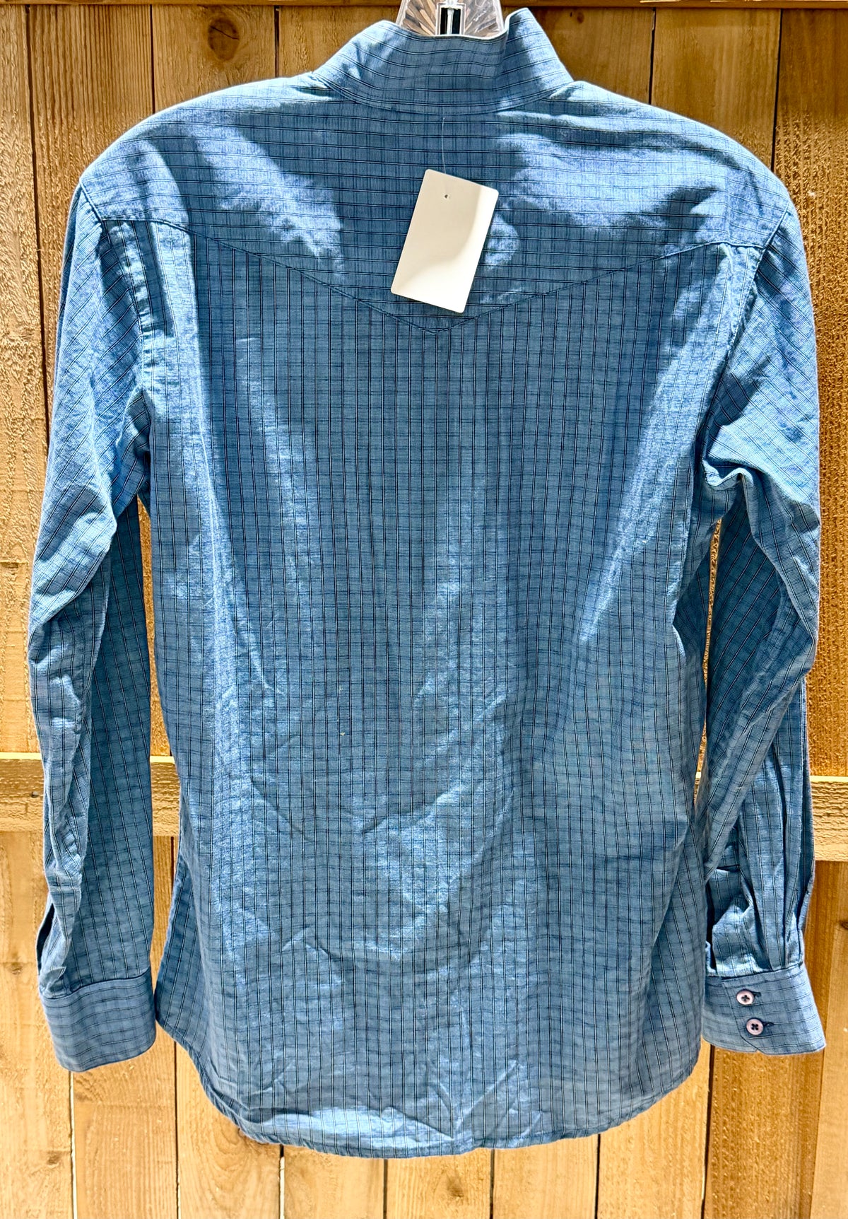 Used Pale Horse English Show Shirt • Blue Plaid • Ladies XS / 30