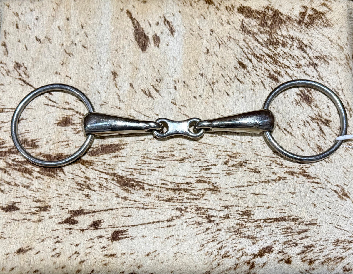 JP Korsteel Stainless Steel French Link Loose Ring Snaffle • 6”