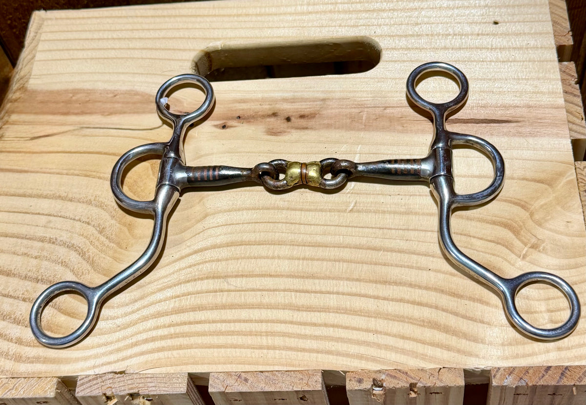 #2 | Used Argentine Snaffle Bit with Copper Dogbone • 5”
