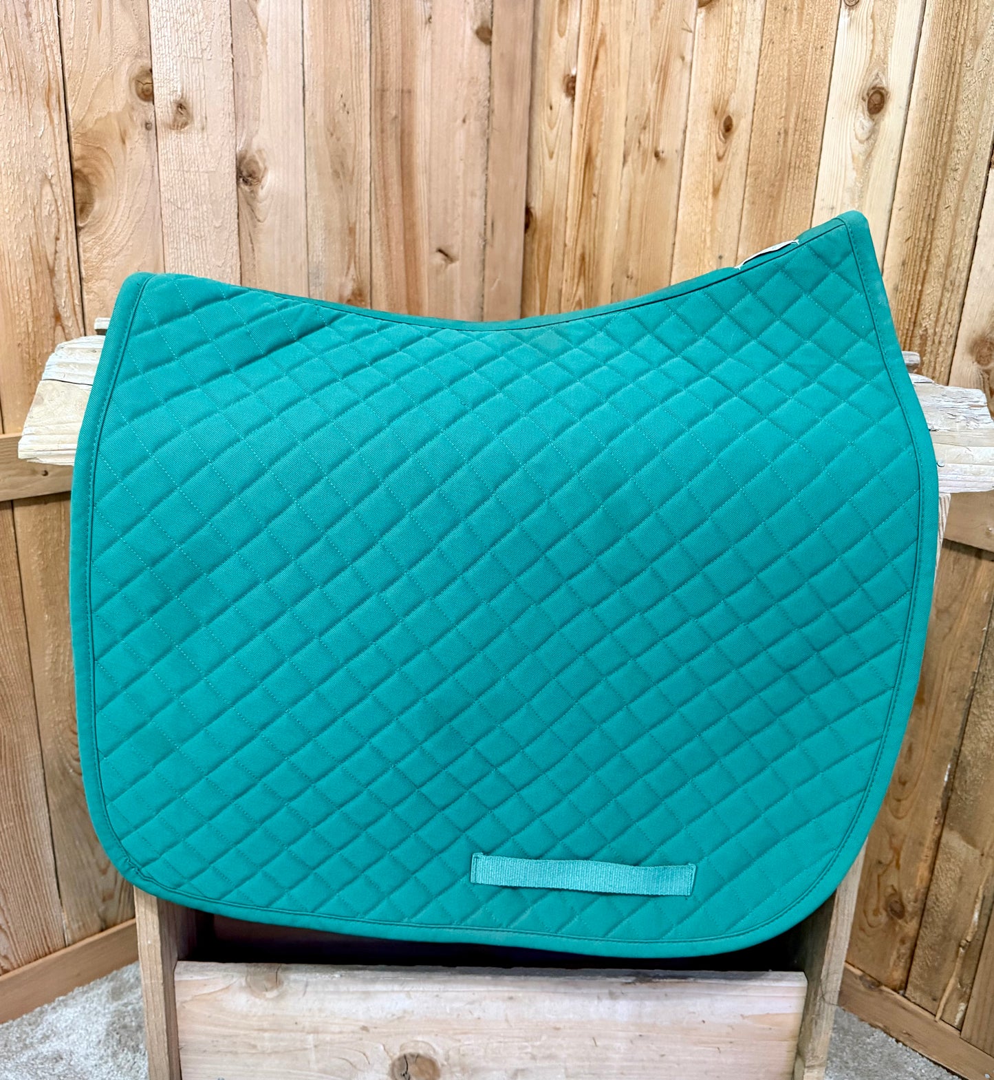 Used TuffRider Dressage Pad – Green with Award Logo