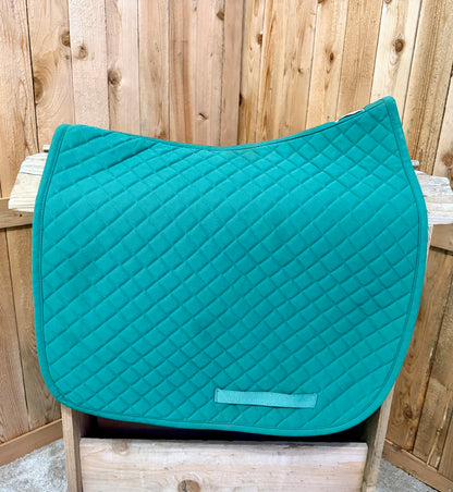 Used TuffRider Dressage Pad – Green with Award Logo