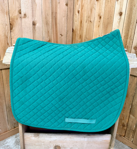 Used TuffRider Dressage Pad – Green with Award Logo