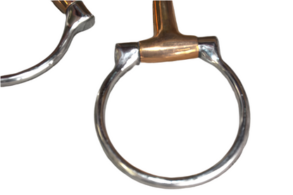 Solid Cooper Offsent D Ring Snaffle