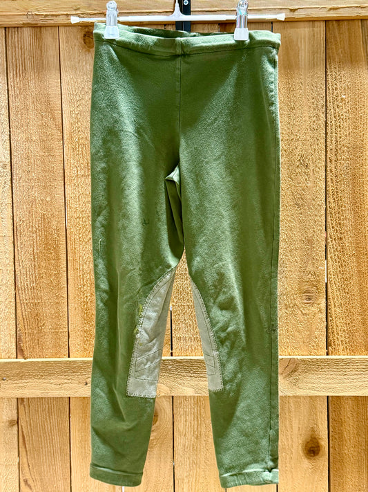 Children’s Pull-On Riding Tights • Olive Green • Approx. Size Small • Used