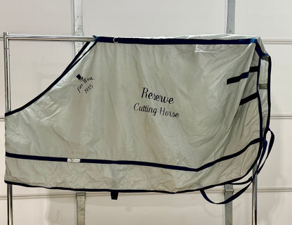 Vintage Big Sky Blankets Stable Sheet – 78” – Silver & Navy