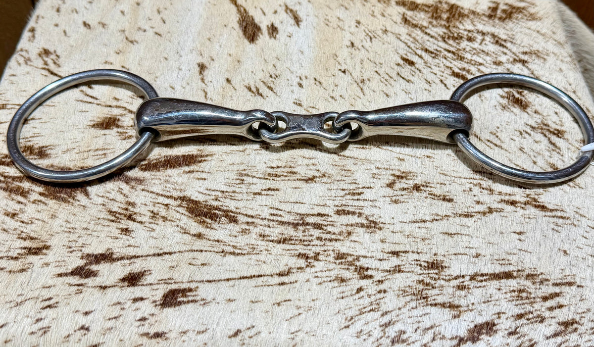 JP Korsteel Stainless Steel French Link Loose Ring Snaffle • 6”