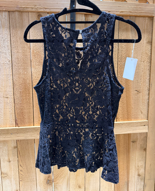 Custom Black Lace Show Vest • Ladies XS