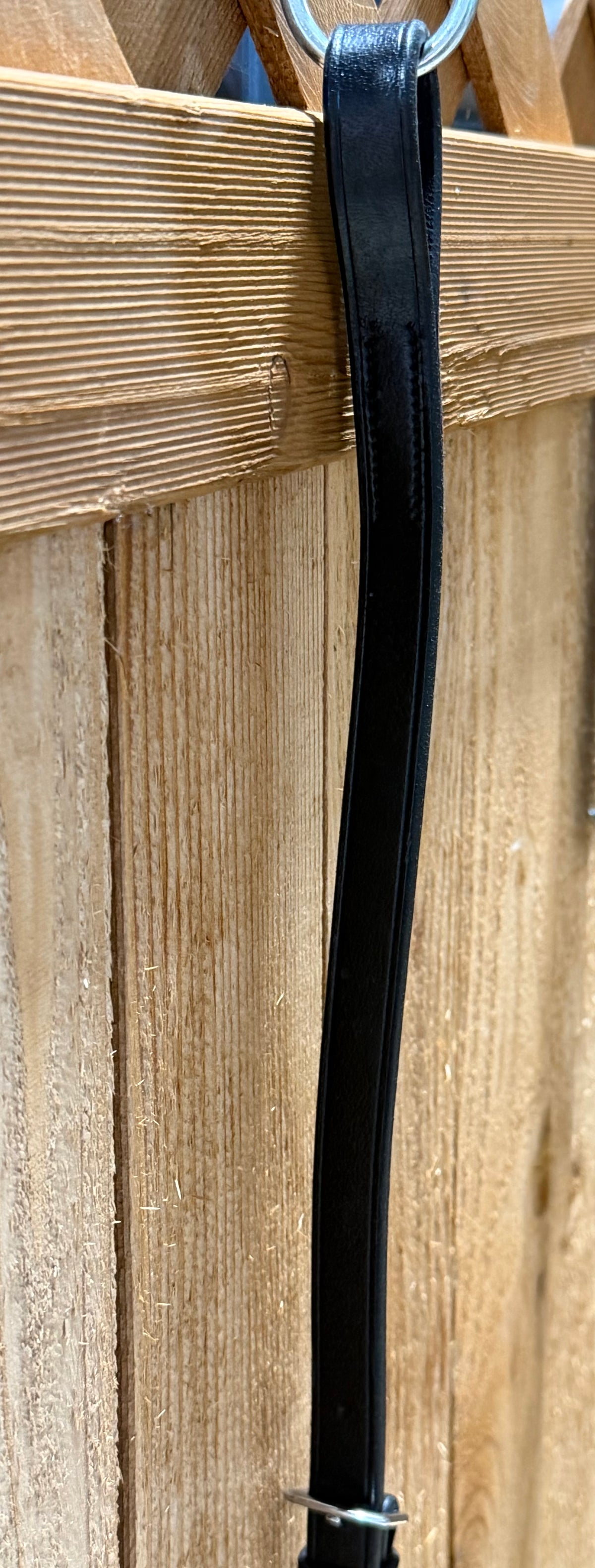 Black Leather Standing Martingale Attachment with Snap