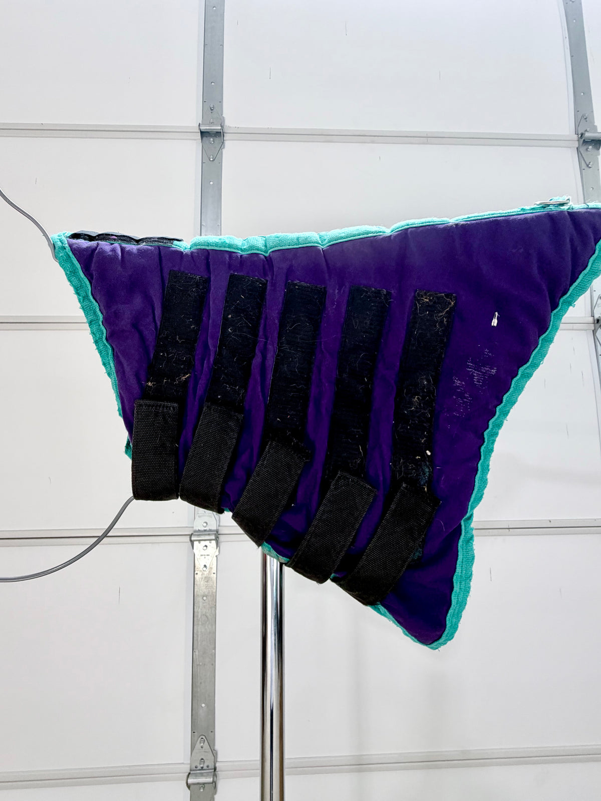Used Heavyweight Padded Neck Cover – Small – Purple & Teal