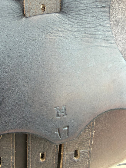 Used Collegiate 17” Medium Tree Brown Leather Dressage Saddle