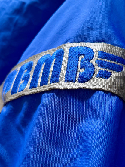 Used BMB Closed-Front Nylon Stable Sheet – 78” – Royal Blue & Silver