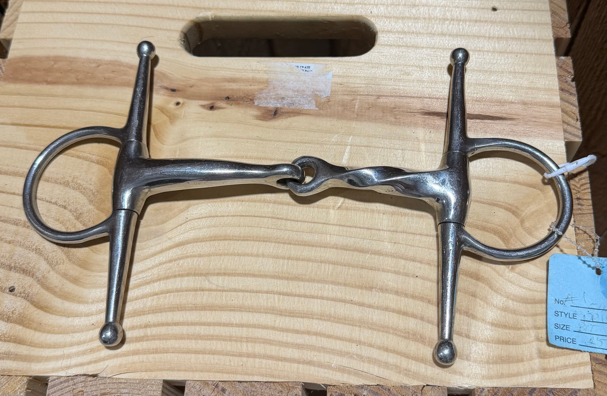 Like New 5.5” Full Cheek Snaffle • Half Smooth / Half Slow Twist Mouth