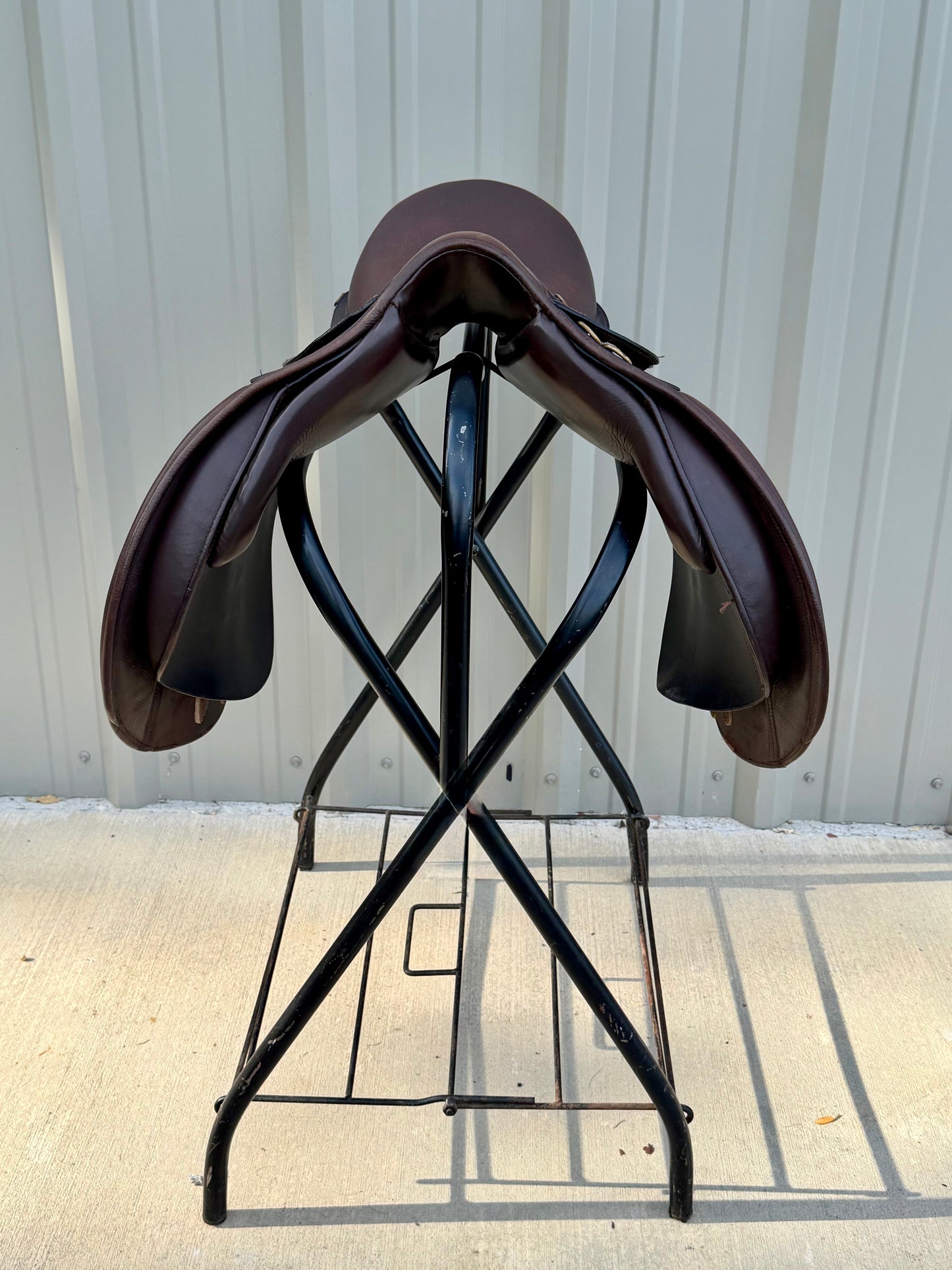 Used Collegiate 17” Medium Tree Brown Leather Dressage Saddle