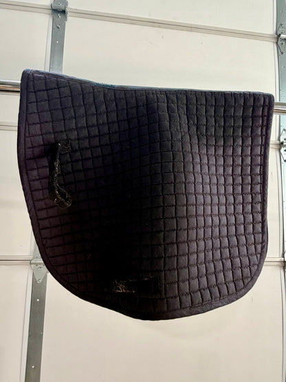 Used Dover Saddlery Dressage Pad – Black with Fading