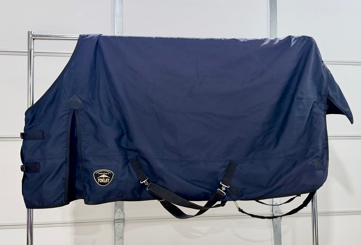 Used Toklat Timberline II Turnout Blanket – 76” – Navy Blue
