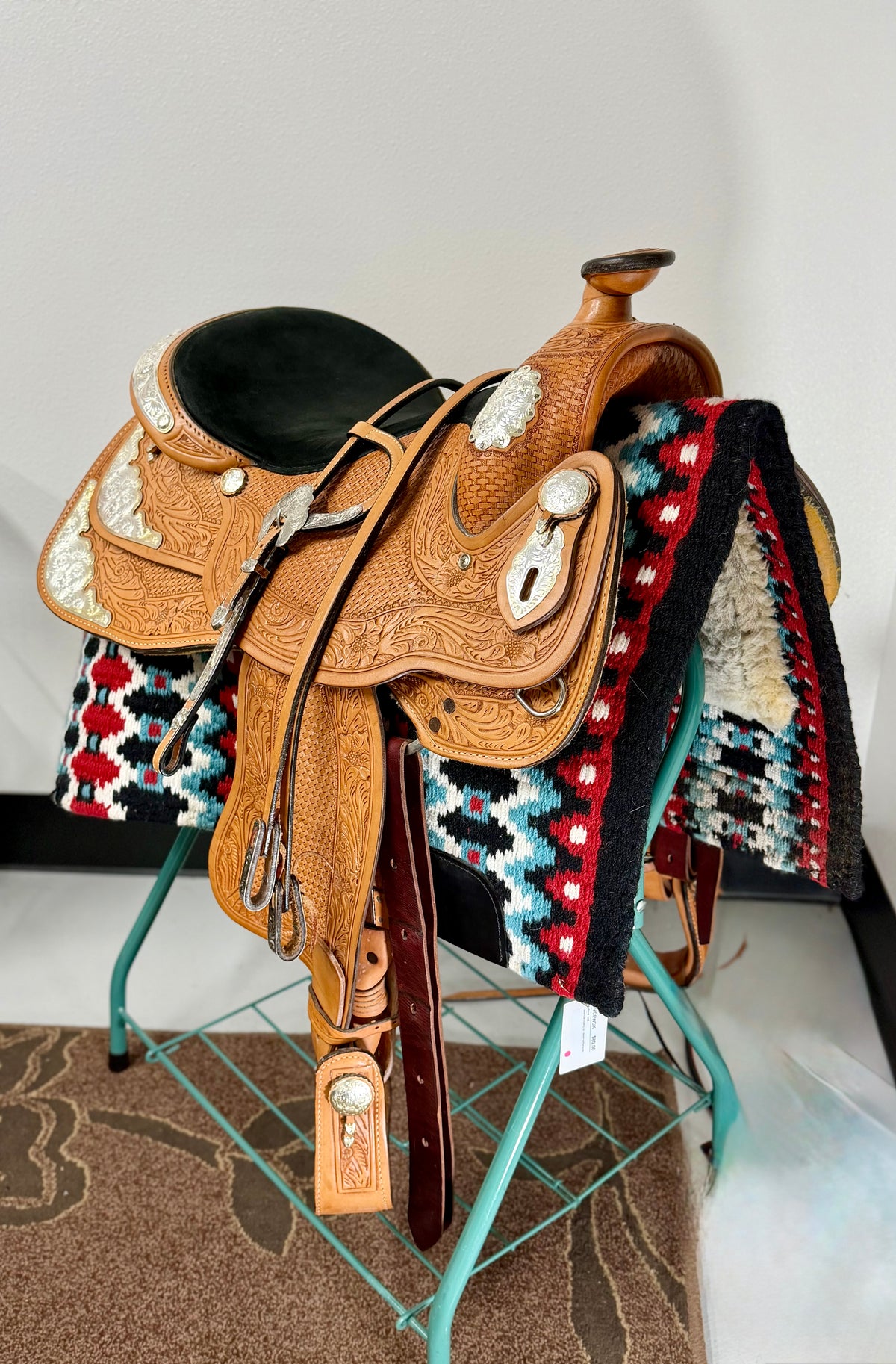 Snaffles Brand Western Show Saddle Package  • Bridle, Reins & Cases Included