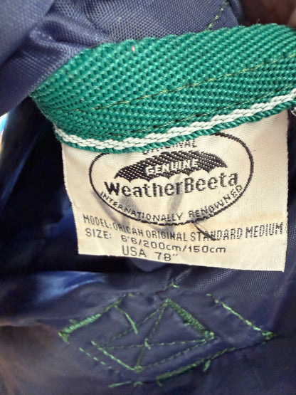 Used WeatherBeeta Orican Original Standard Neck Turnout Blanket – 78” – Navy & Green
