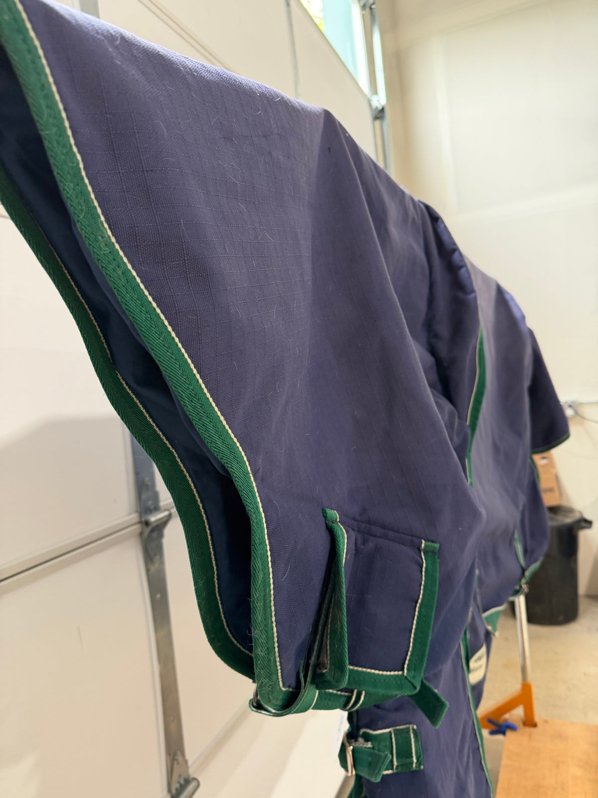 Used Weatherbetta Mid-Weight Turnout Blanket with Detachable Neck Cover – 69”