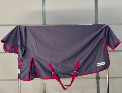 NWT Derby House Turnout Sheet with Attached Neck – 69” – Lavender & Hot Pink