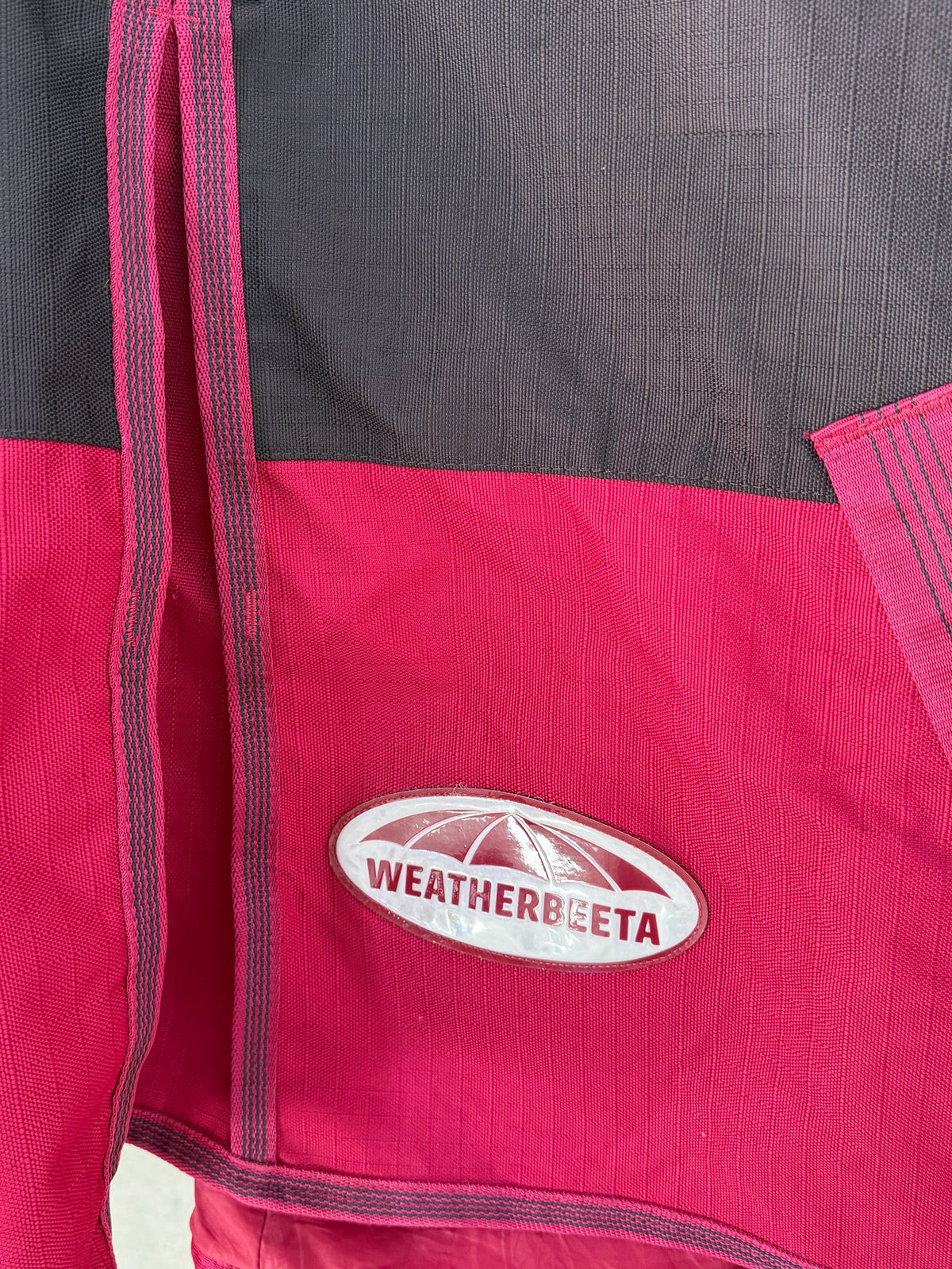 Used Weather betta Original Heavyweight Turnout Blanket with Detachable Neck – 75” – Brown & Pink