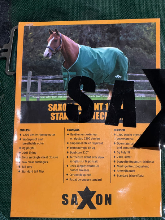 Brand New Saxon Defiant 1200D Lightweight Turnout Sheet • 78”