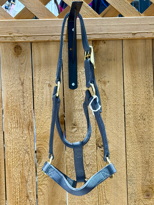 Used Weaver Nylon Halter – Small Horse 500–800 lbs – Charcoal Grey