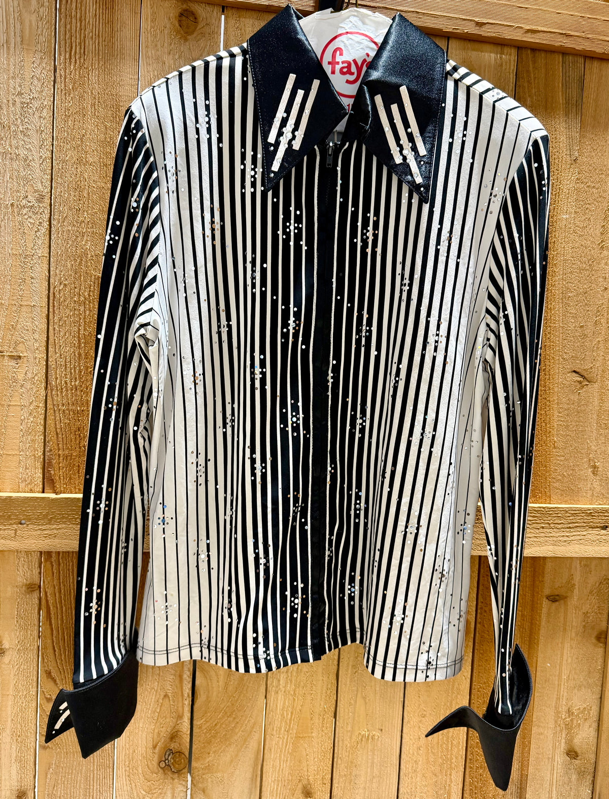 Hobby Horse Limited Edition Women’s Show Shirt • Black & White Stripe • Size 2X