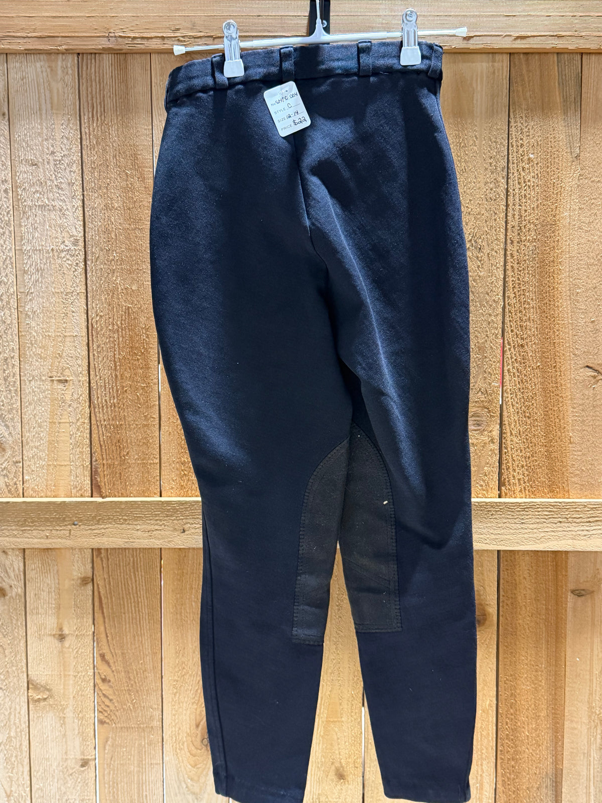 Pytchley Children’s Winter Riding Breeches • Black • Size 12–14