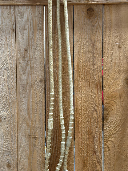 Used Cream Braided Rawhide Romal Reins