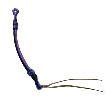Braided Nylon Quirt with Leather Popper
