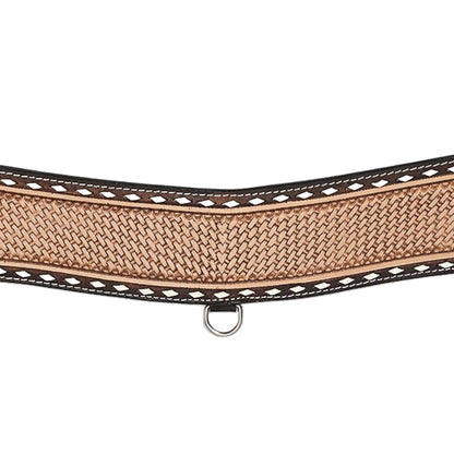 Western Leather Tripping Breastcollar – Brown Basket Weave