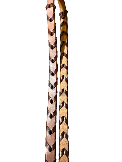 8’ Leather Laced Roping Reins