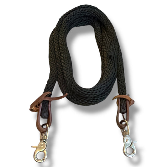 Used Roping Reins with Waterloops & Snaps – 8’
