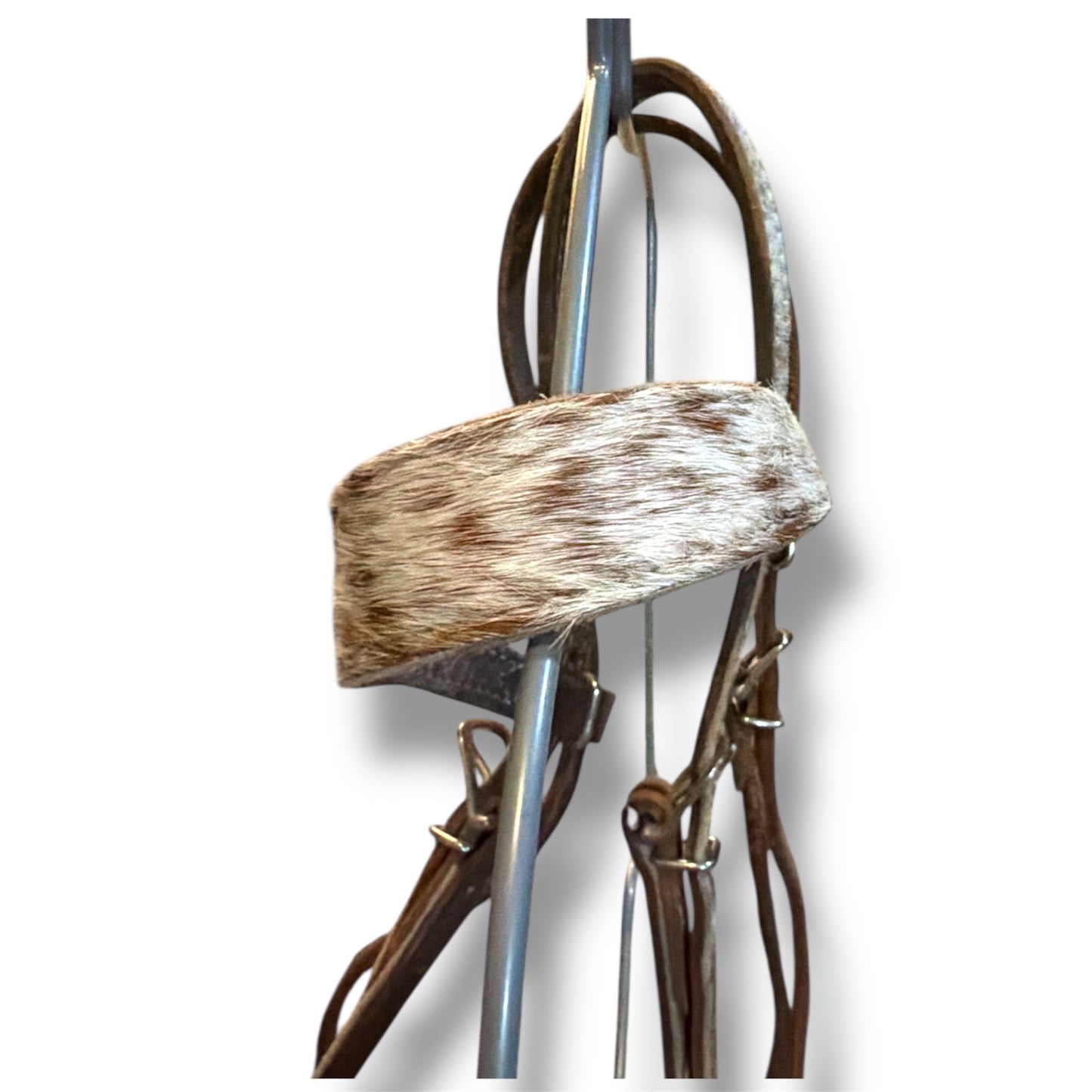 Used Cowhide Browband Headstall – Missing Chicago Screws