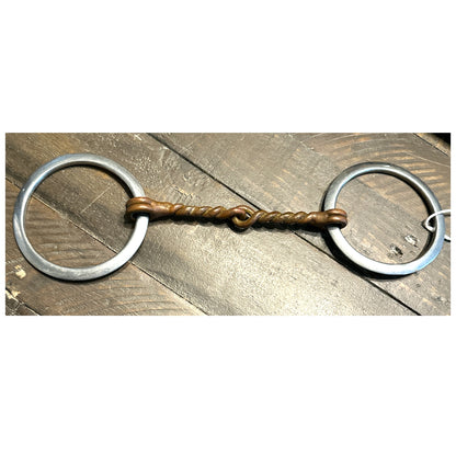 Used O Ring Snaffle with Twisted Copper Mouth