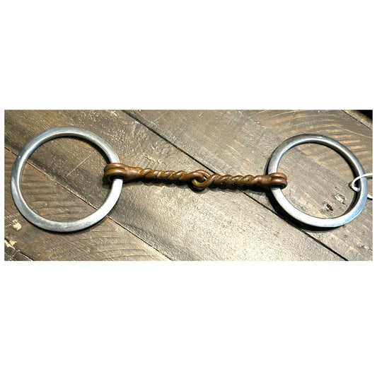 Used O Ring Snaffle with Twisted Copper Mouth