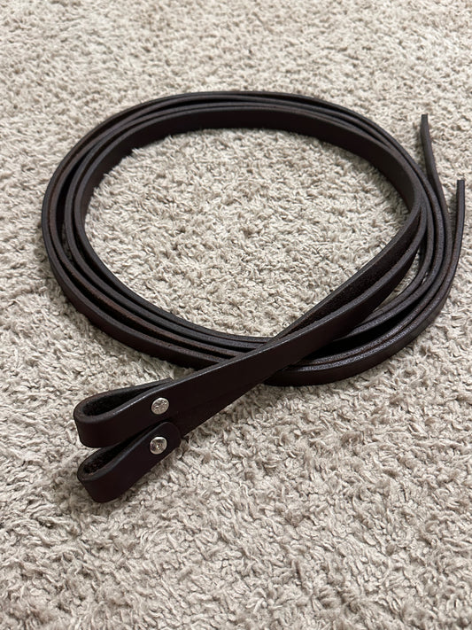 7' Dark Oil Split Reins – Like New Condition