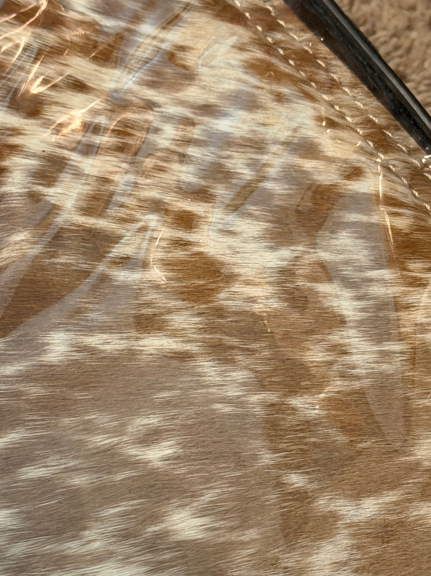 Western Wool Felt Saddle Pad with Cowhide Hair-On Hide Piece