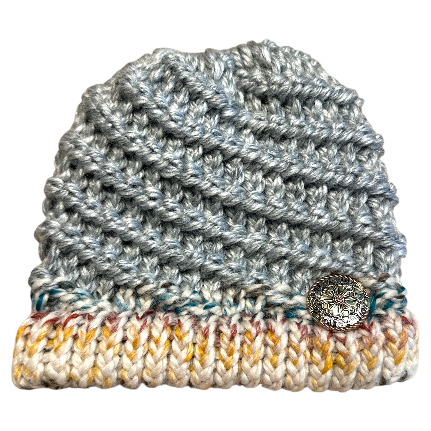 Handmade Ponytail Beanie with Concho