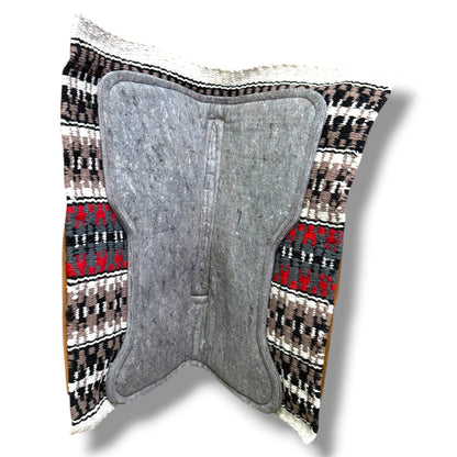 Western Double Weave Saddle Pad with Felt Bottom & Blanket Top