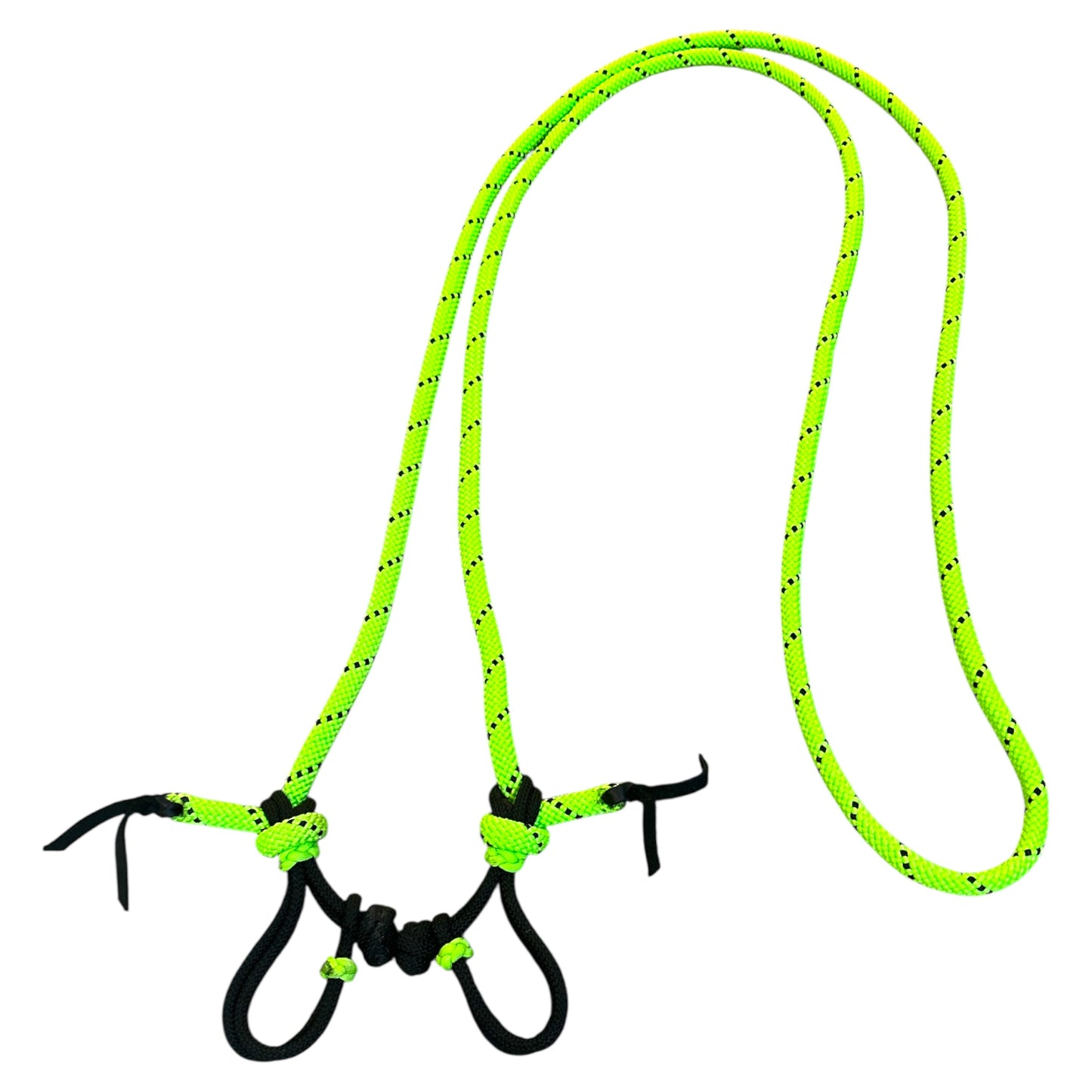 Rope Roping Reins with Ez Knot Slobber Straps